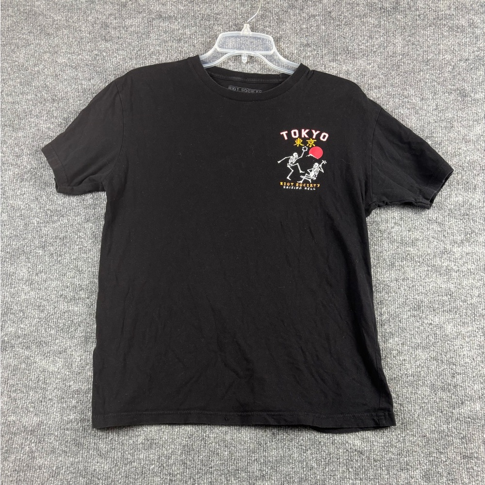 Riot Society Black Tokyo Graphic Tee